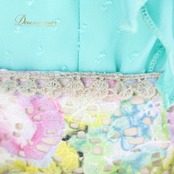 フラメンコ 衣装 ソニアジョーンズ SONIA JOHNES ツーピース セットアップ ファルダ スカート トップス ブラウス ボランテ フリル レース 花柄 ハイウエスト ミント 明るい 水玉 ドット ブルー系 グリーン系 ピンク系 パープル系 可愛い デザイン おしゃれ ダンス 衣装 カラフル ツーピースセット 装飾 レディース 踊り