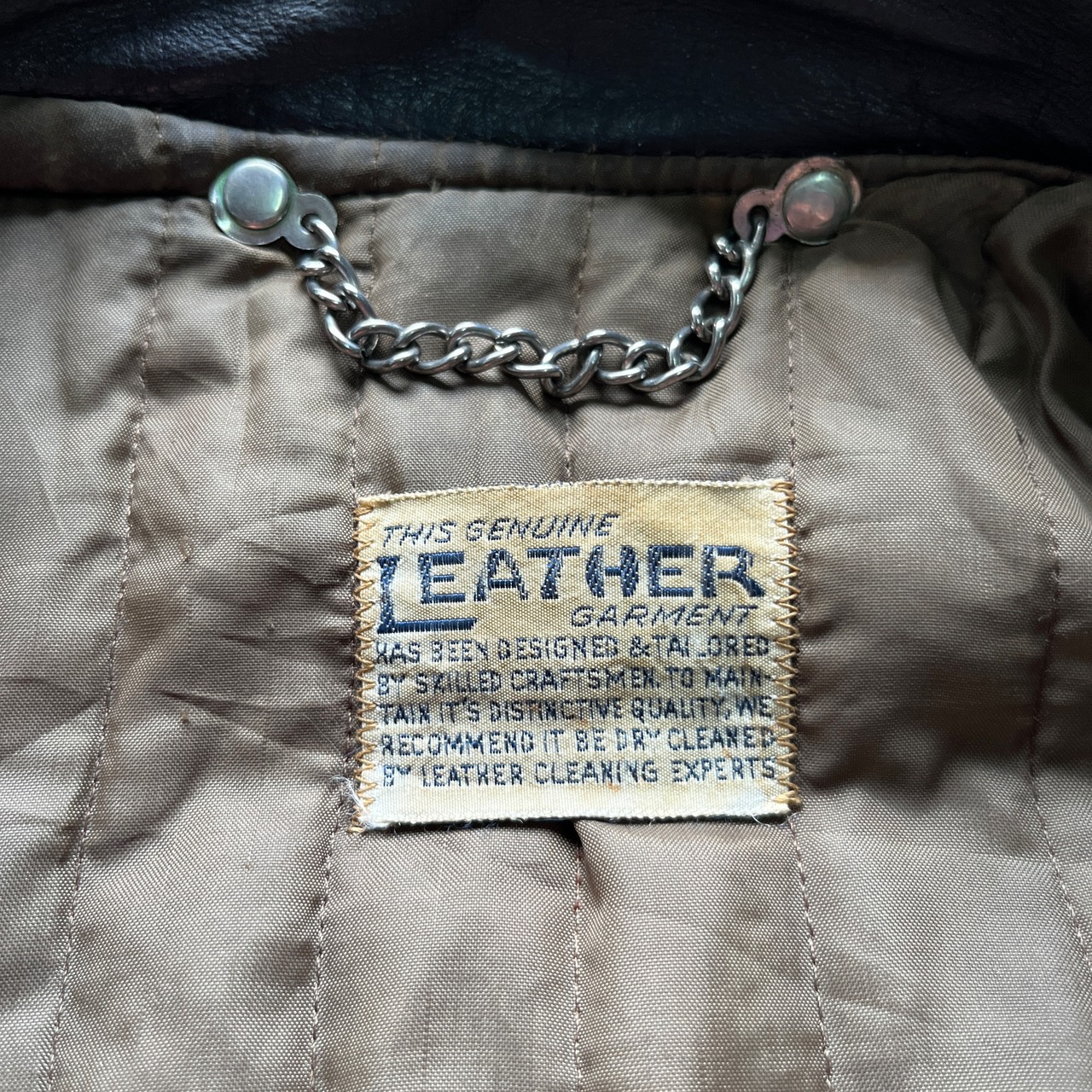 70年代 THIS GENUINE LEATHER GARMENT シングルライダースジャケット 