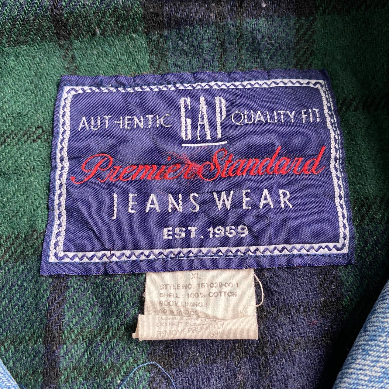 90年代 OLD GAP オールドギャップ チェックライナー デニムジャケット 