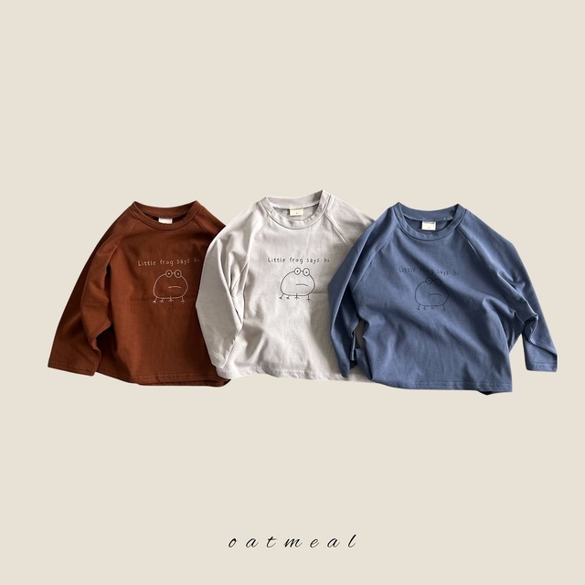 《予約/送料無料》frog raglan / oatmeal