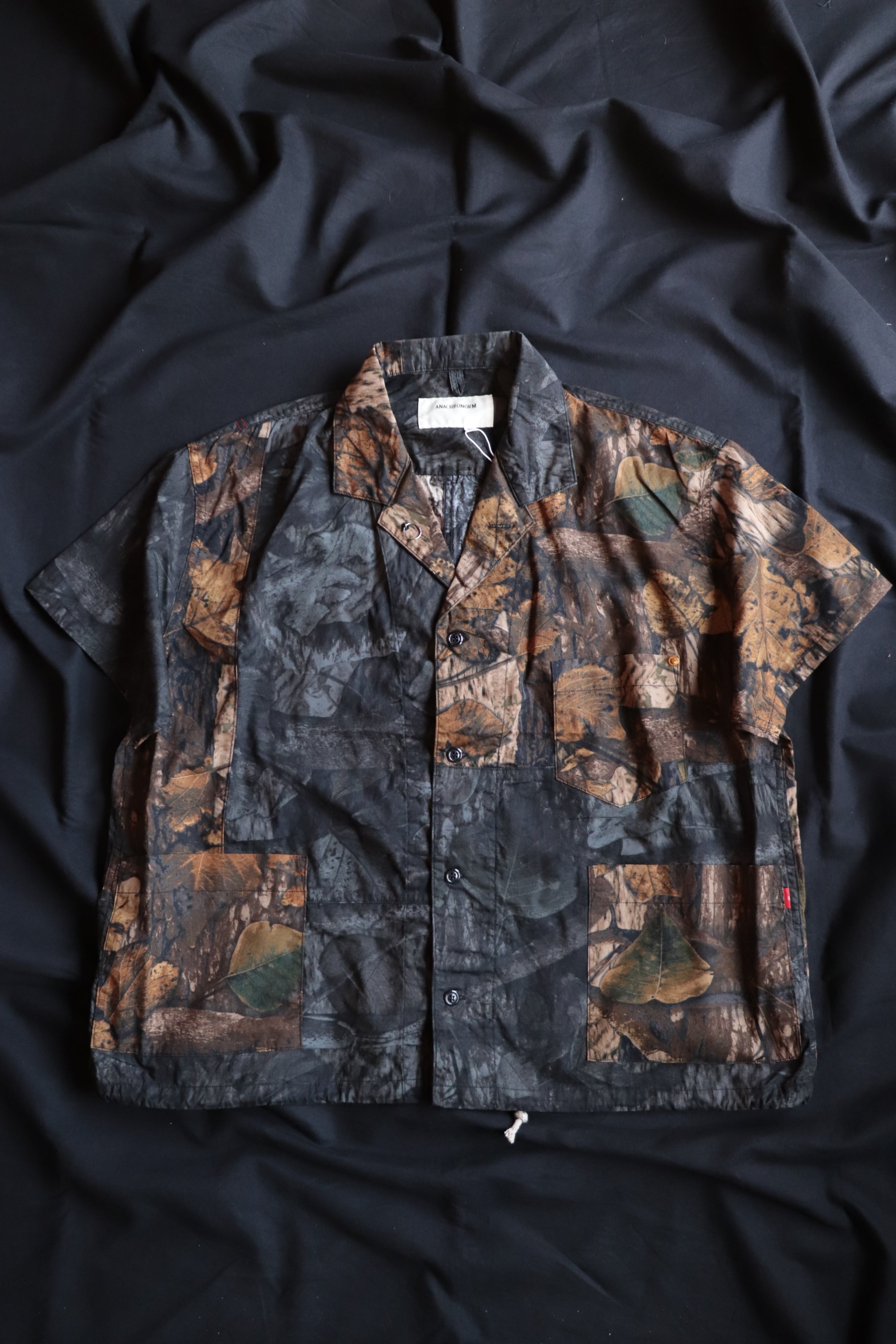 ANACHRONORM/アナクロノーム PATCH WORK S/S COVERALL SHIRT BROWN