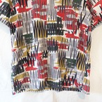 50’s ARROW ‘Geometric Pattern’ Open Collar Shirt 