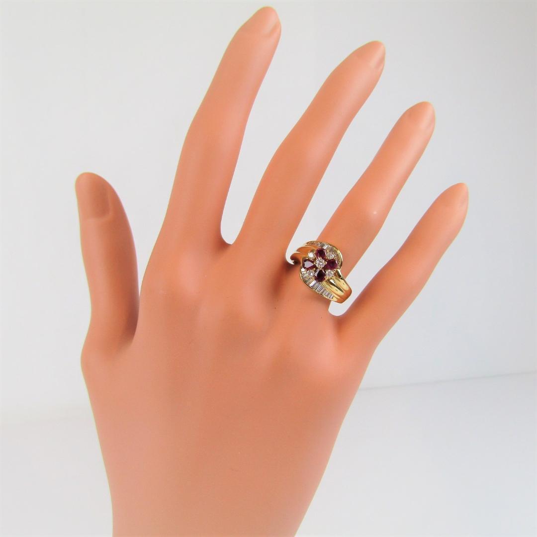 N1494 最高級 天然 ルビー 0.65ct ダイヤ K18 リング 指輪 | 39JEWELRY