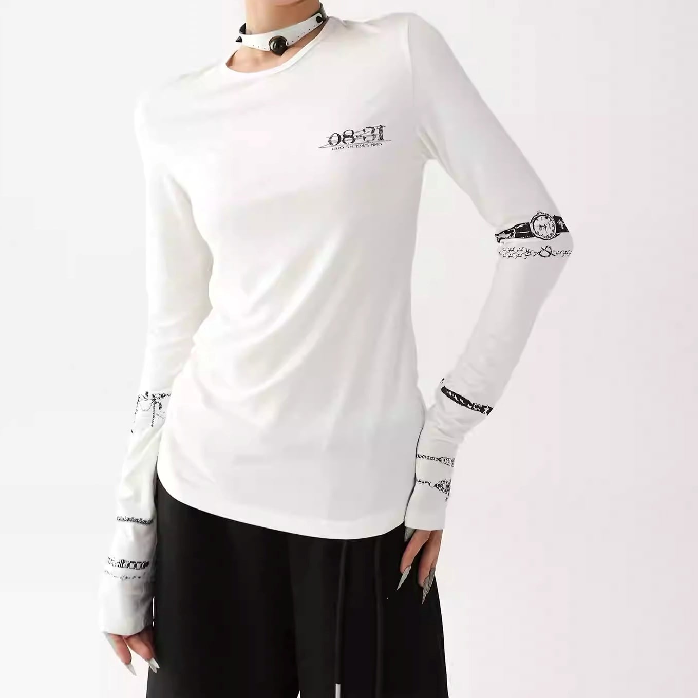 長袖 スリムフィット Tシャツ 2color ATO0214