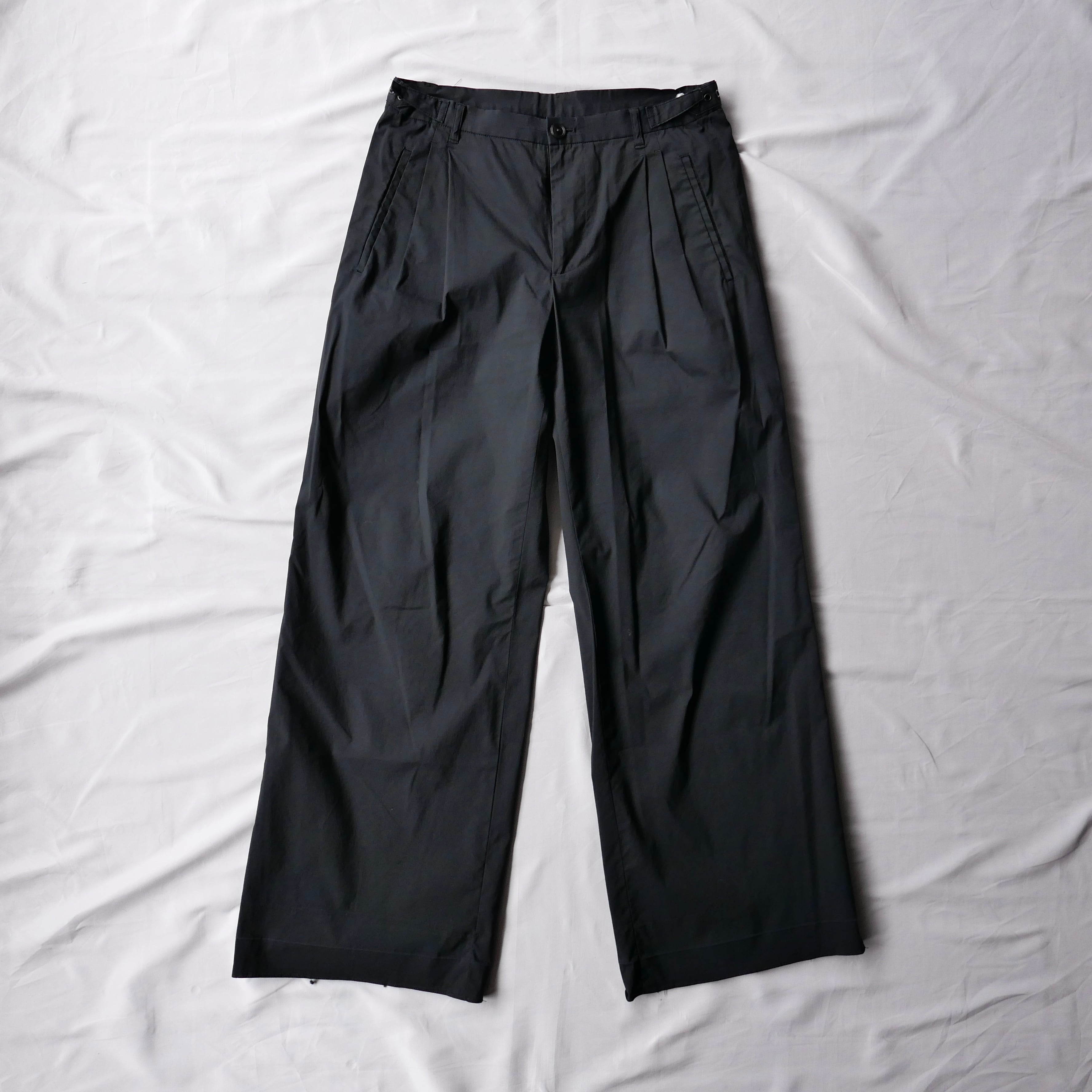 80-2000s Jean Paul Gaultier BLACK NYLON SLACKS | safarionline