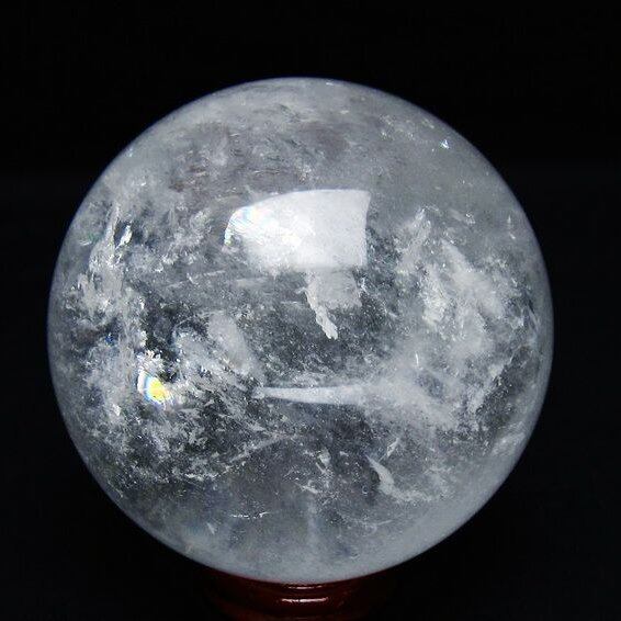 水晶 丸玉 74mm スフィア 置物 水晶玉 一点物 151-8916