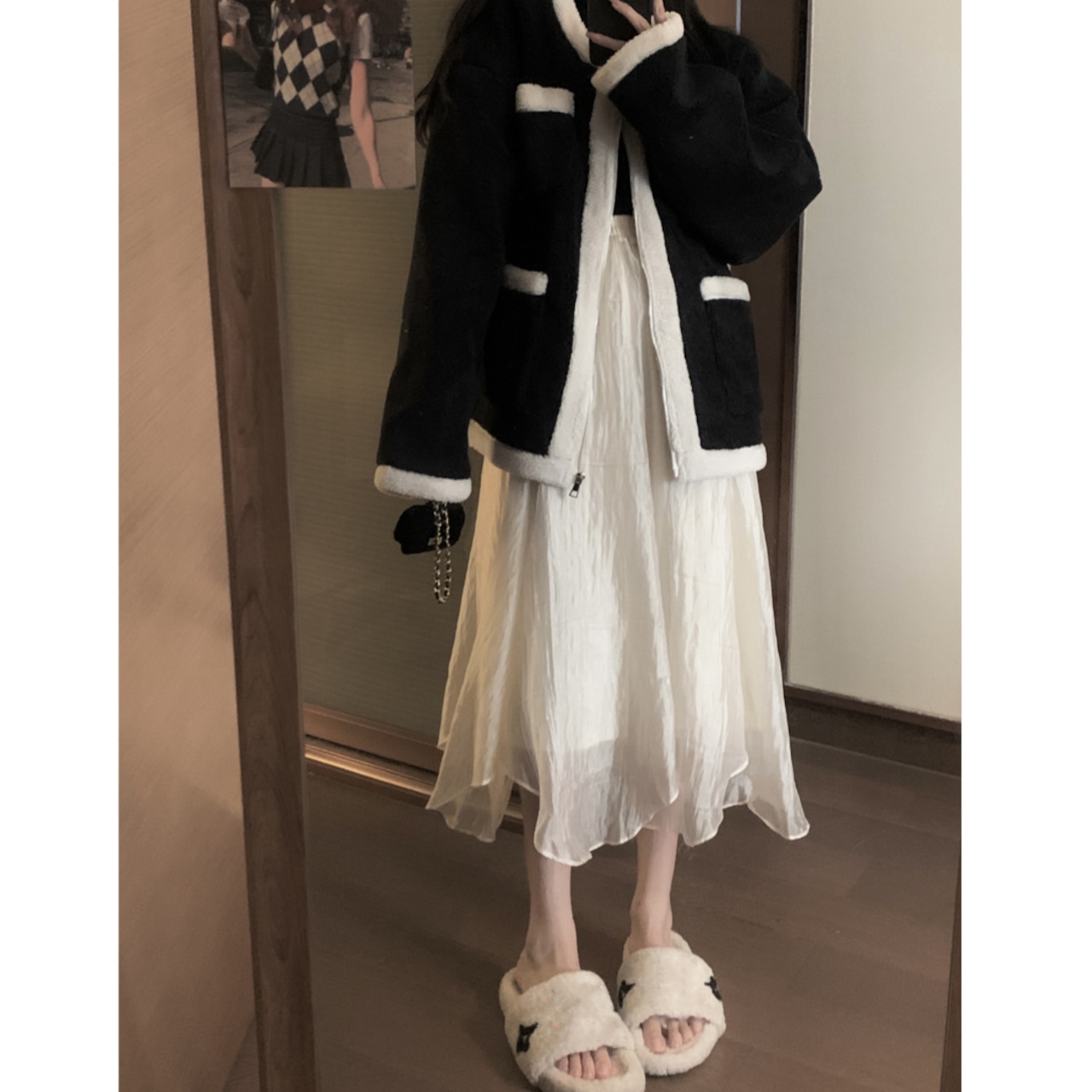 サテンミルキースカート LK754