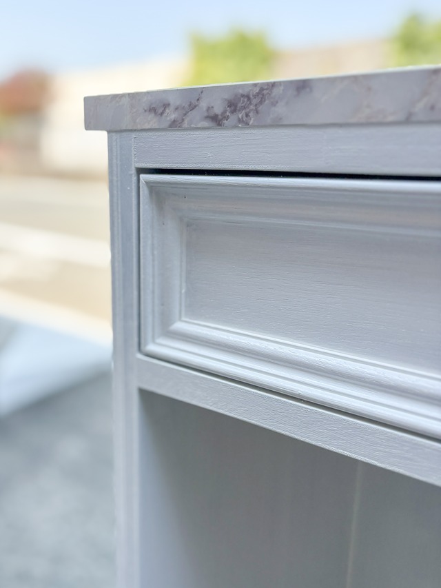 海外インテリア風キッチンカウンター179 (大理石天板・アイランドカウンター)W1200 オーダーメイド家具