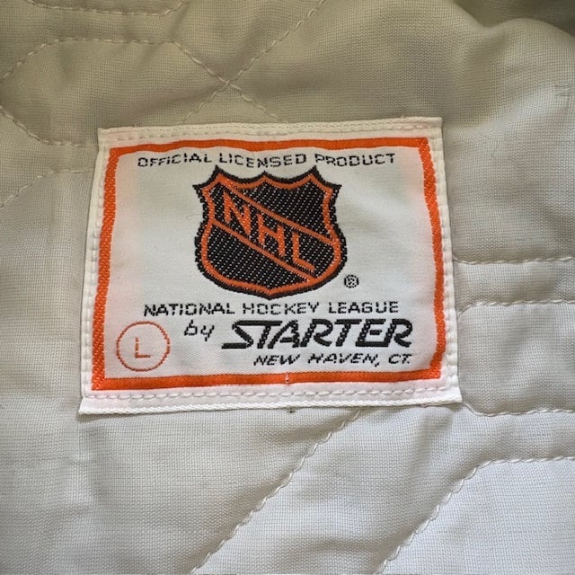 スターター　NHL スタジアムジャンパー Vintage Washington Capitals Starter Satin Blue Jacket NHL XXL 2xL