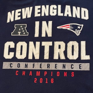 【NIKE】NFL ニューイングランド ペイトリオッツ Tシャツ アーチロゴ チャンピオン 2016 Lサイズ New England Patriots US古着 アメリカ古着