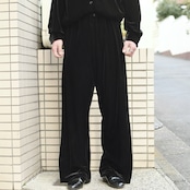 wide velour easy pants black
