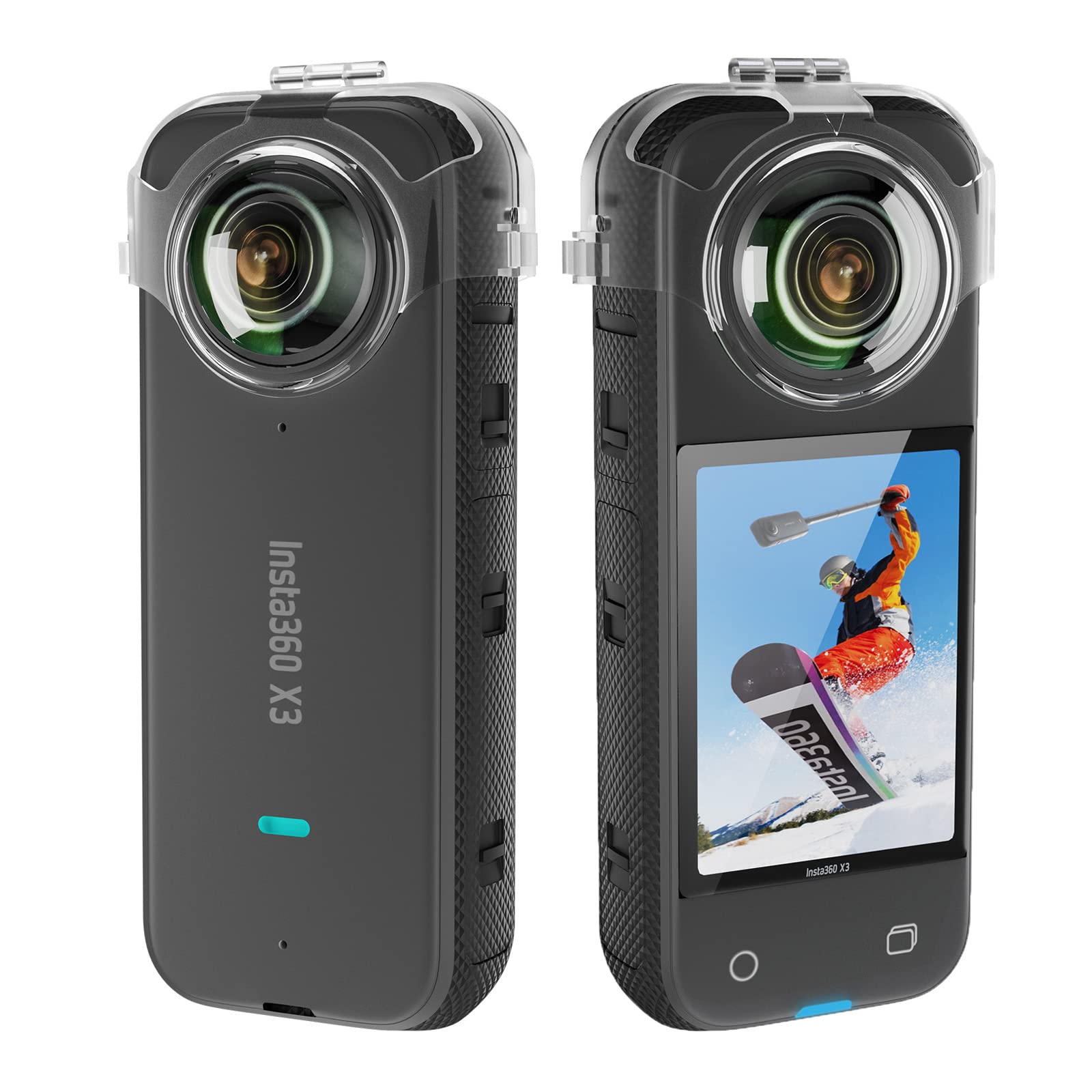 LINGHUANG Insta360 X3用レンズカバー x3保護レンズカバー for Insta360 X3 レンズキャップ クリア いんsた360 x3レンズ保護 Insta360 X3専用アクセサリー