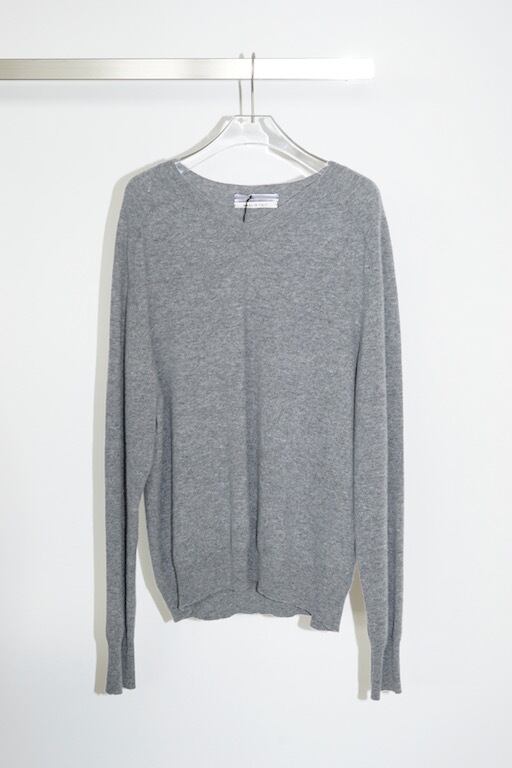 Cristaseya - OVERSIZED V NECK FLANNEL SWEATER | EMA