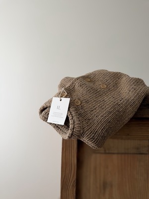 2230 color nep yarn knit cardigan