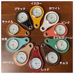 本革アナログ車載時計(12色展開)　【受注生産品】