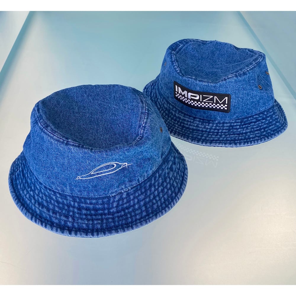 バケットハット／デニム／シルエットロゴ(刺繍) | IMPIZM