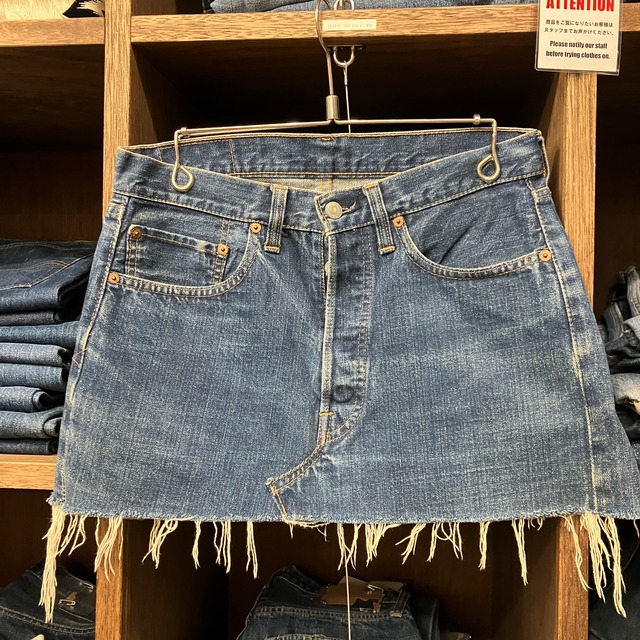 1970'S LEVI'S 501 66 SINGLE REMAKE DENIM SKIRT