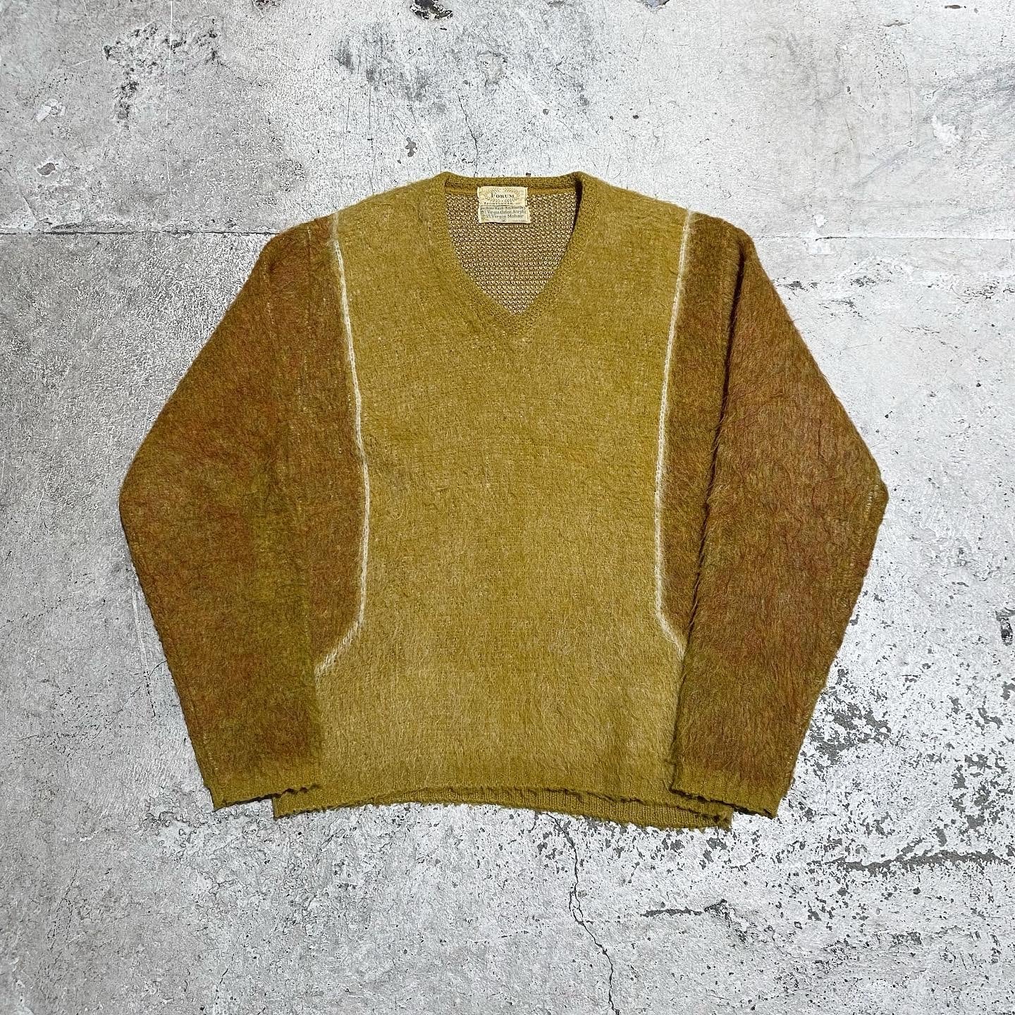 【美品】vintage vneck mohair knit shaggy