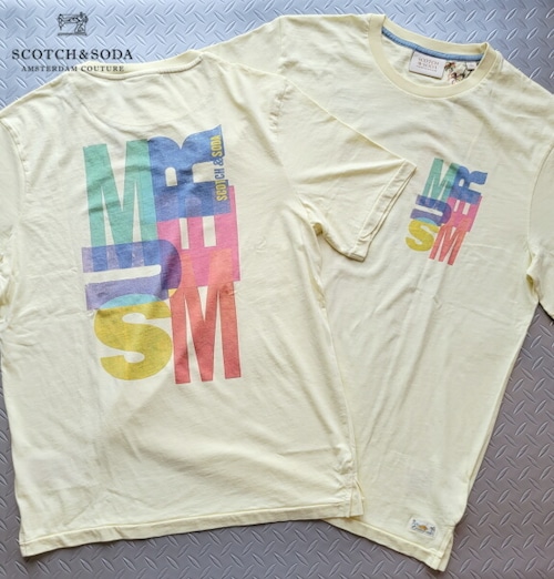 スコッチ&ソーダ Tシャツ 半袖 バックプリント メンズ トップス SCOTCH&SODA 292-74410 Banana