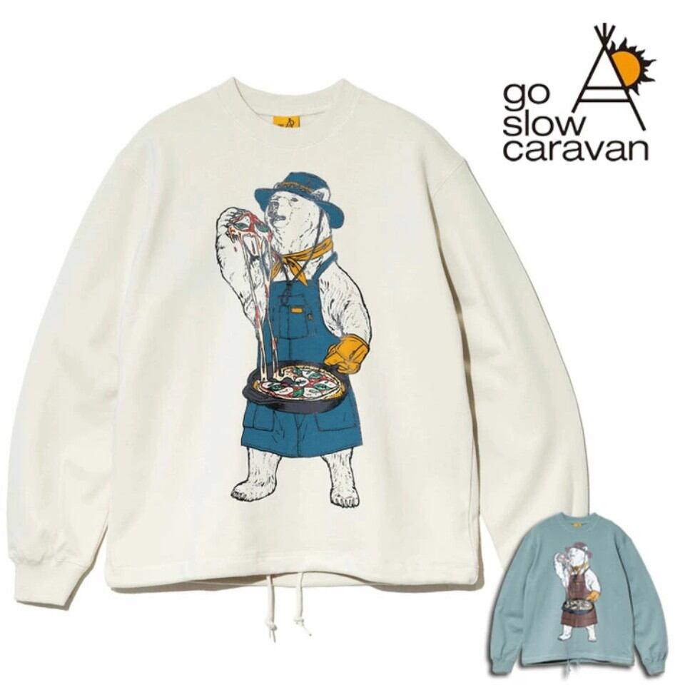 goslowcaravan スキレットピザ クマスウェット(2カラー)