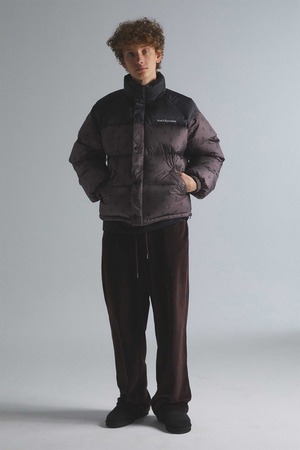 [rest & recreation]  RR LOGO PATTERN DOWN JACKET - BROWN 正規品 韓国ブランド 韓国ファッション 韓国代行