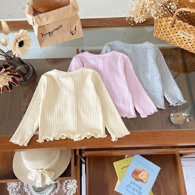 ハートカラーボタンリブカーディガン