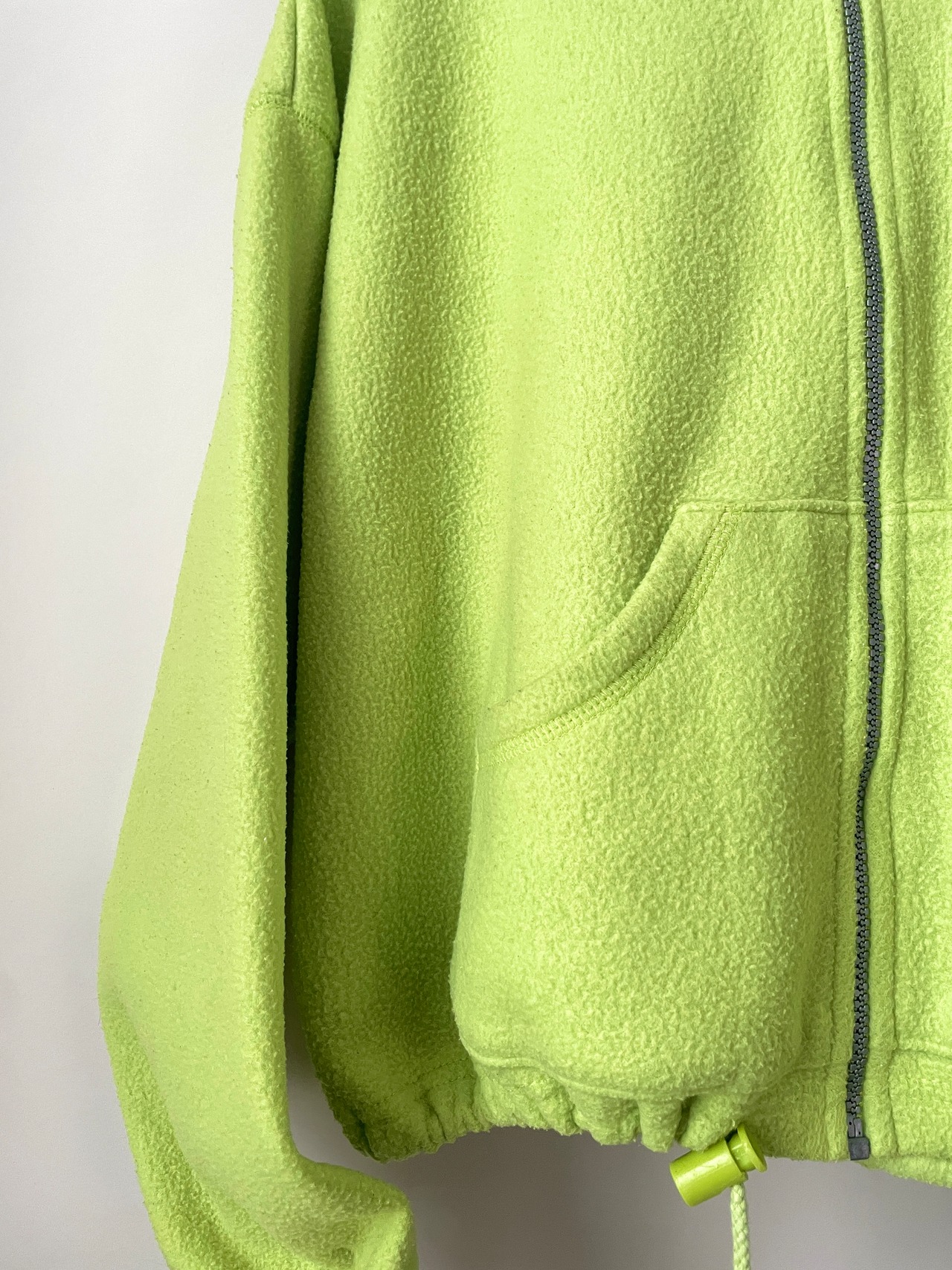 Light green fleece hoodie - 7