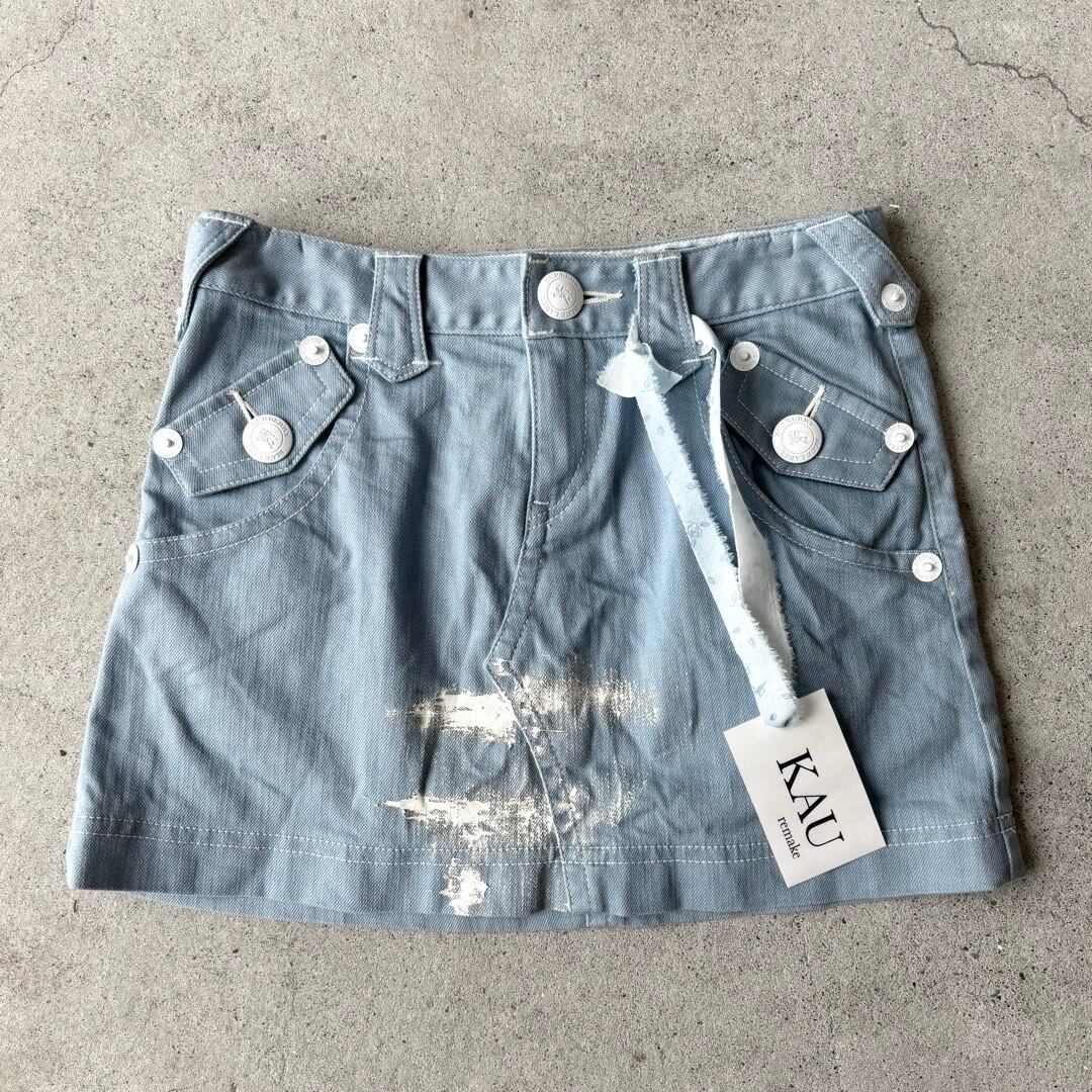 mini skirt / バーバリーブルーレーベル ミニスカート 水色 #c104 | KAU