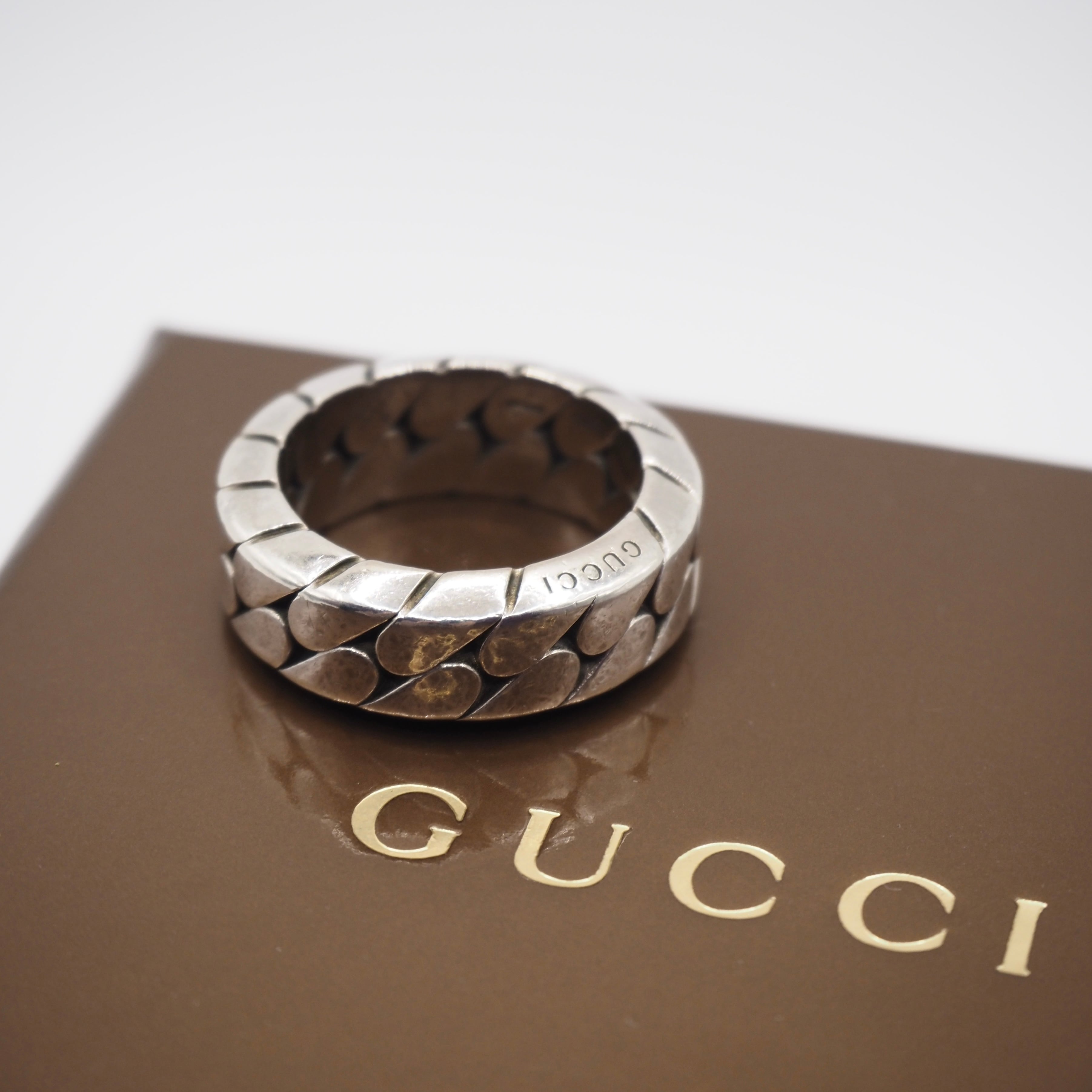 GUCCI 人気リング　指輪⭐️ GUCCI 約19号 チェーンデザインリング シルバー925 グッチ | 2122TOKYO