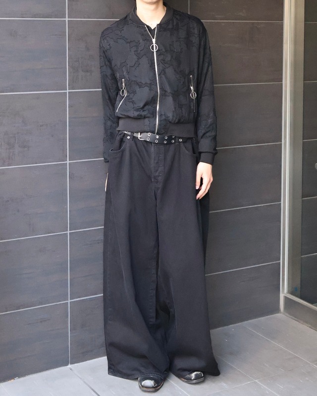 zip up lace blouson