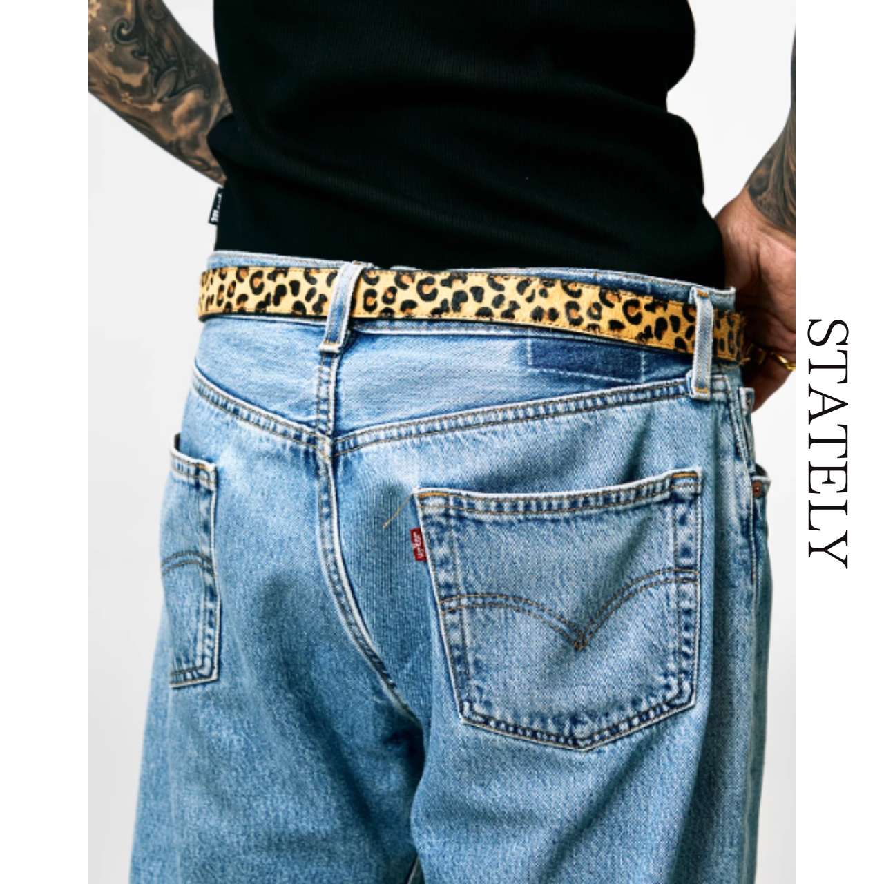 レオパードハラコ ベルト_A14・画像3