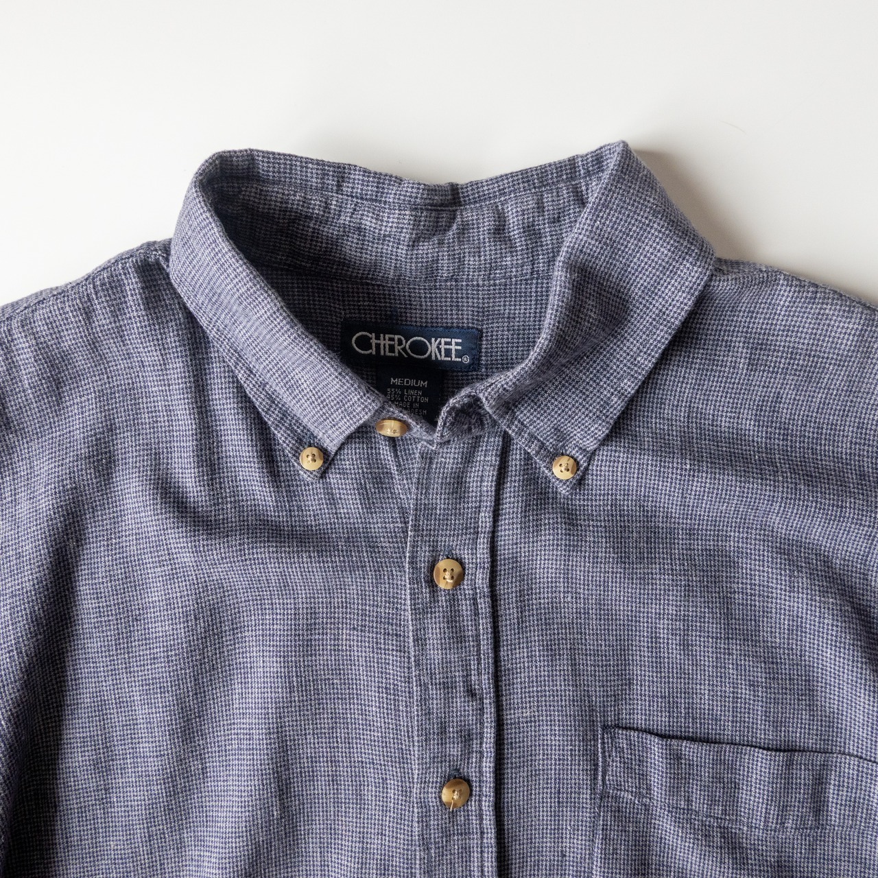 1990’s CHEROKEE linen cotton BD shirt