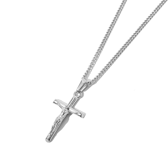 316L cross necklace【SILVER】#n75