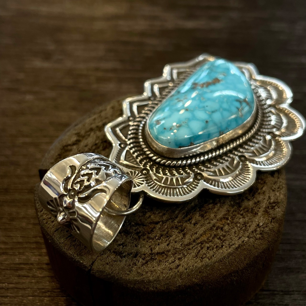 ダレルキャドマン(DarrellCadman) キングマンターコイズスタンプワークTOP - 3