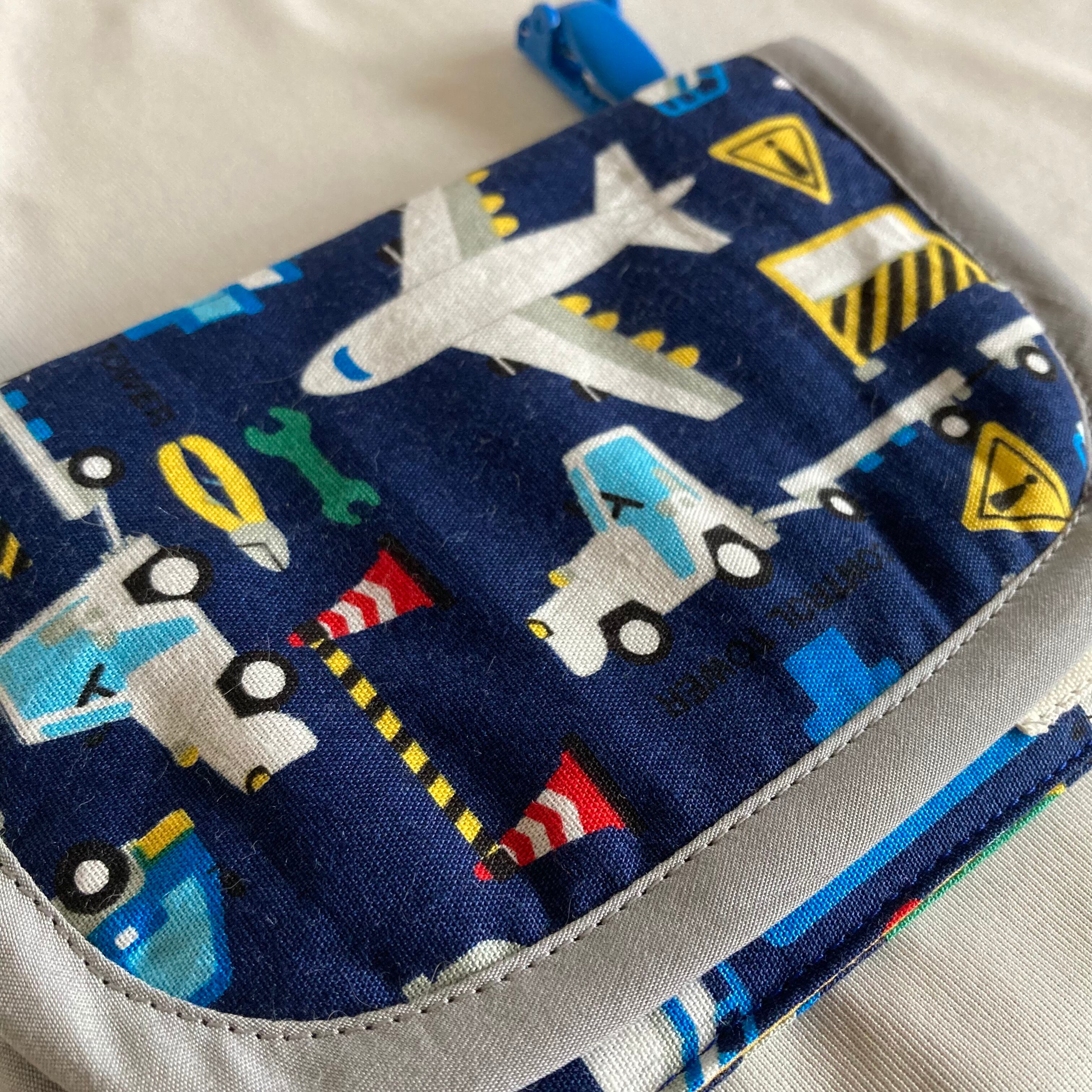 裏キルティング移動ポケット☆カラフル海賊船マリンヨット飛行機
