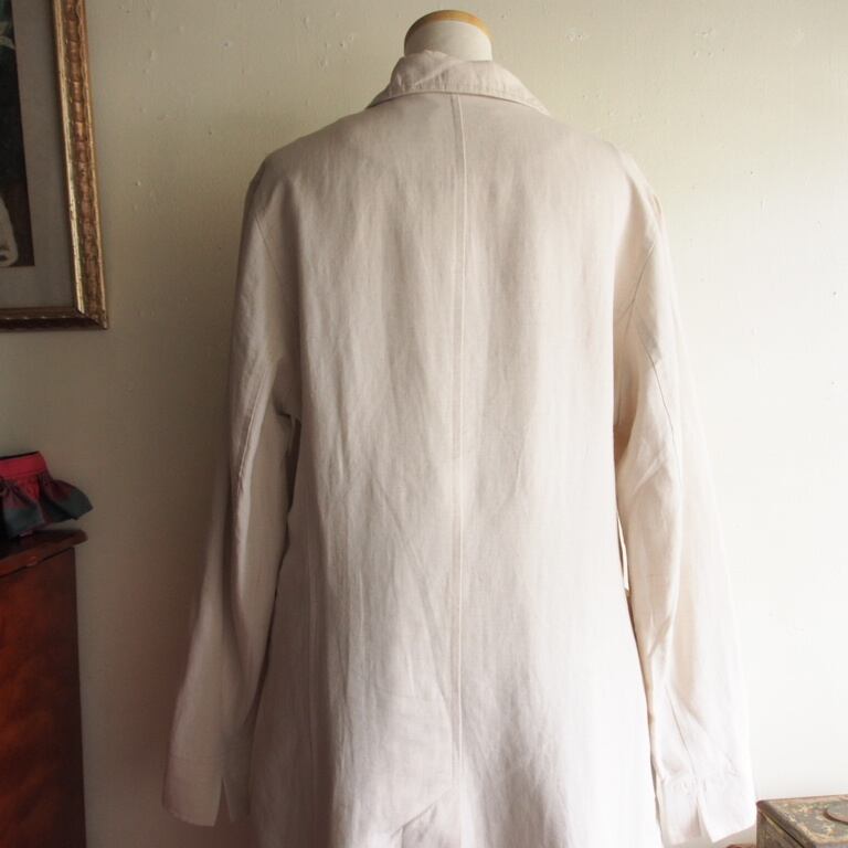 Euro vintage spring coat /生成り色のシンプルスプリングコート  