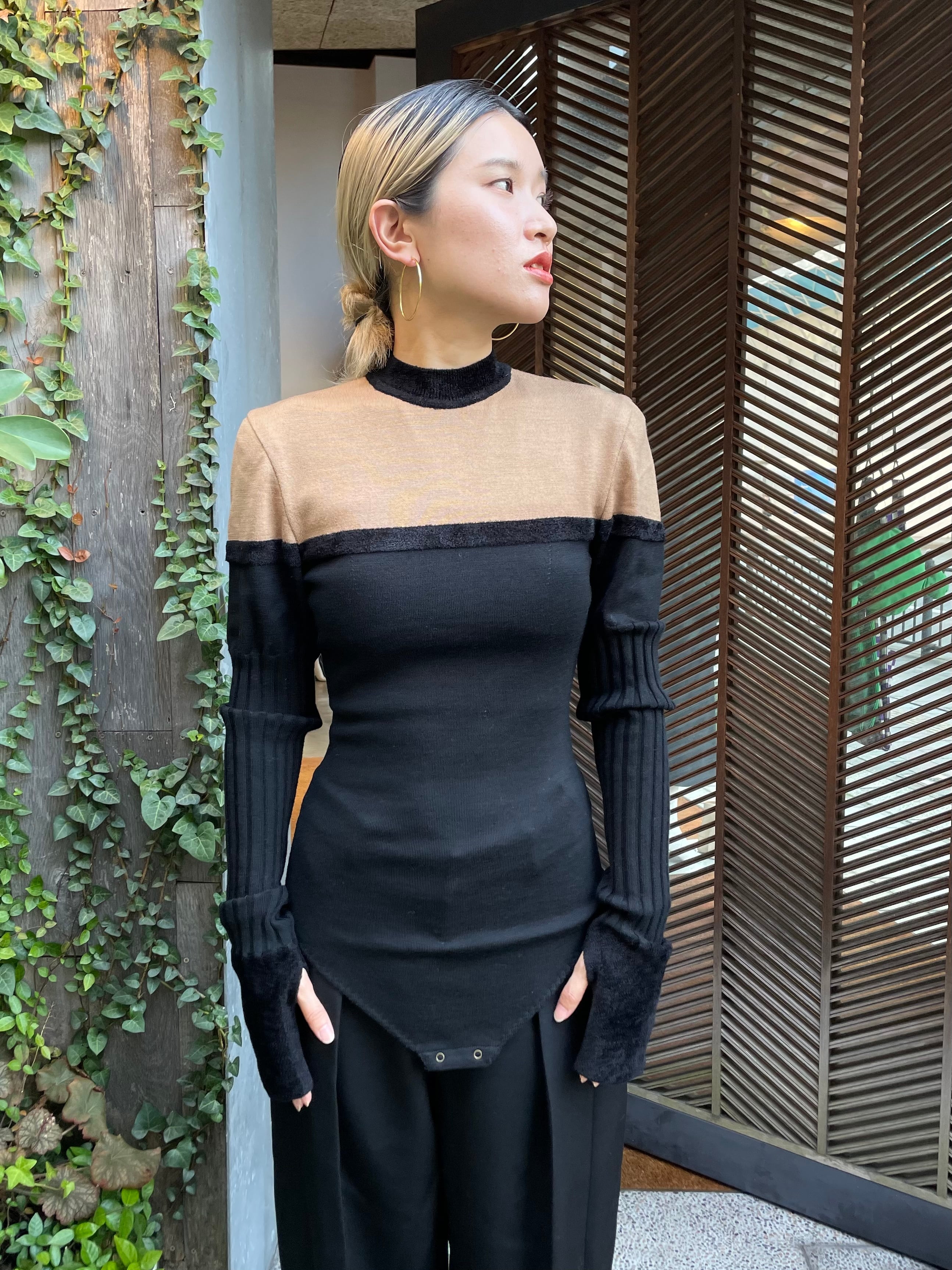 【22AW】FETICO フェティコ / BI-COLOUR KNIT BODY SUITS | TRENTオンラインショップ　 (福岡市セレクトショップ) powered by BASE