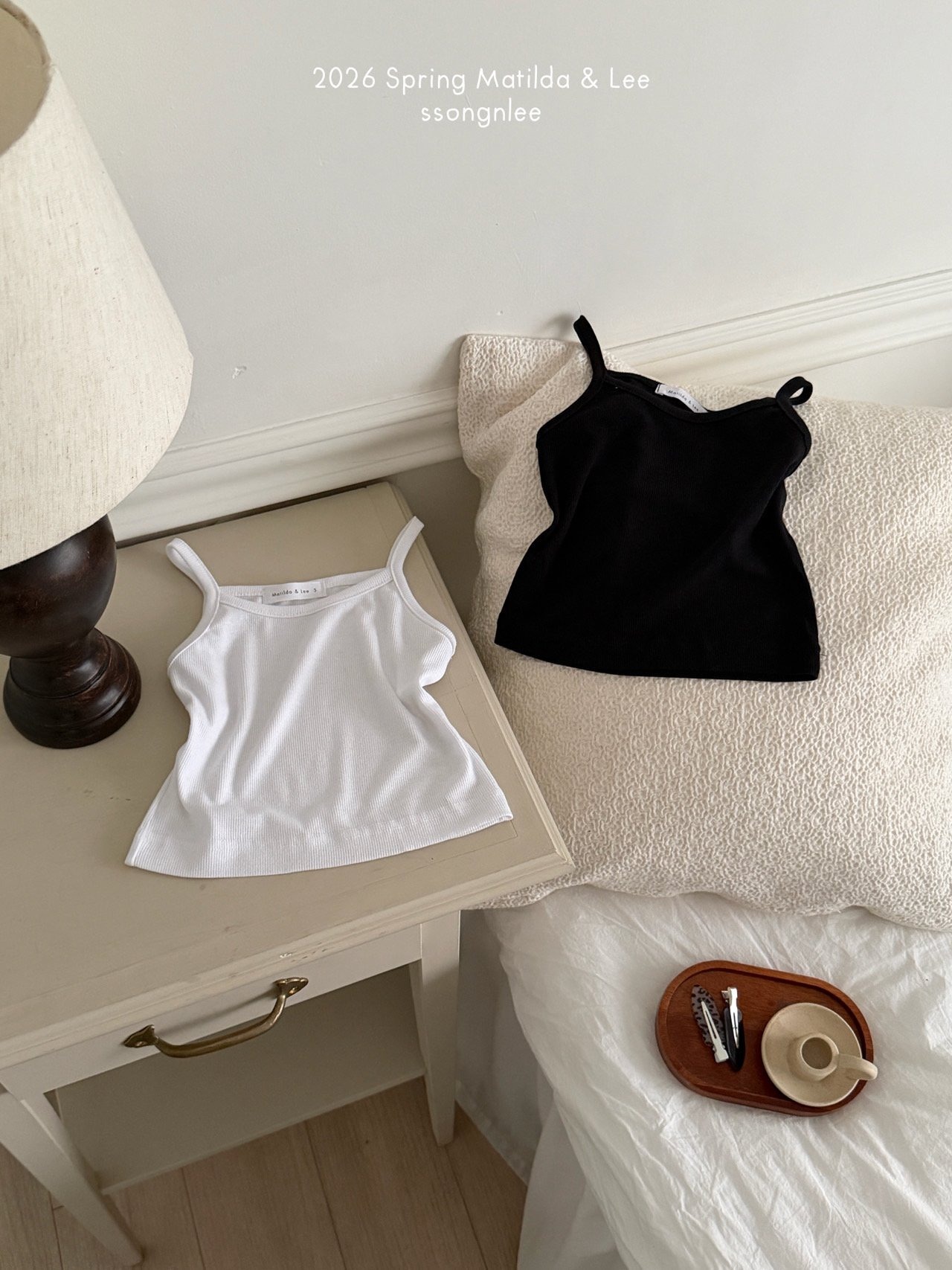 [Matilda&Lee] Basic ribbed strap Sleeveless added / [마틸다앤리] 기본골지끈나시추가