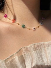 【予約】Flower beads necklace