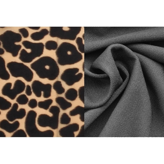 レオパード ドレープ アシンメトリー タイト スカート 1col D00063