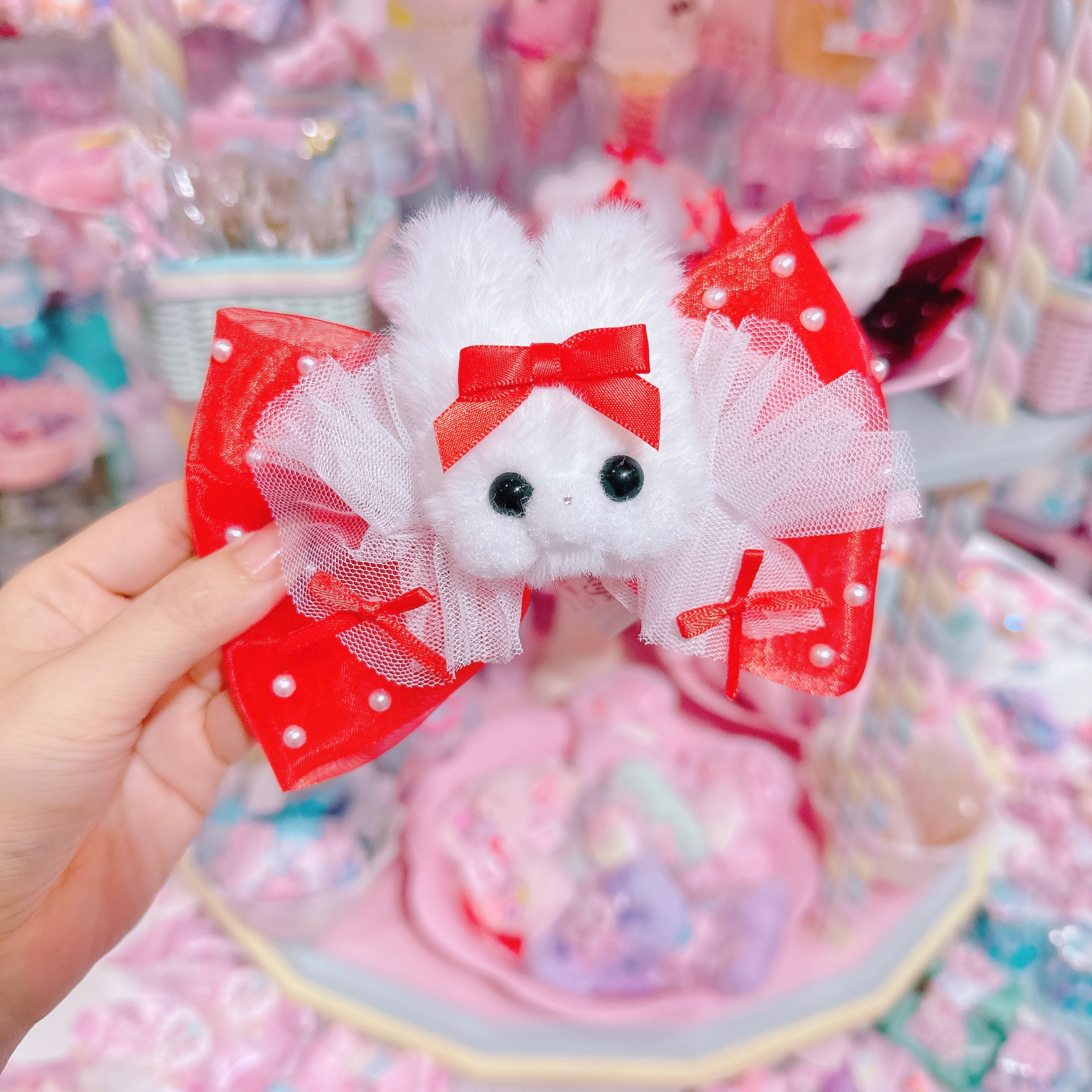 【G6】41-14モグモグちゃんシフォンフリルヘアクリップ