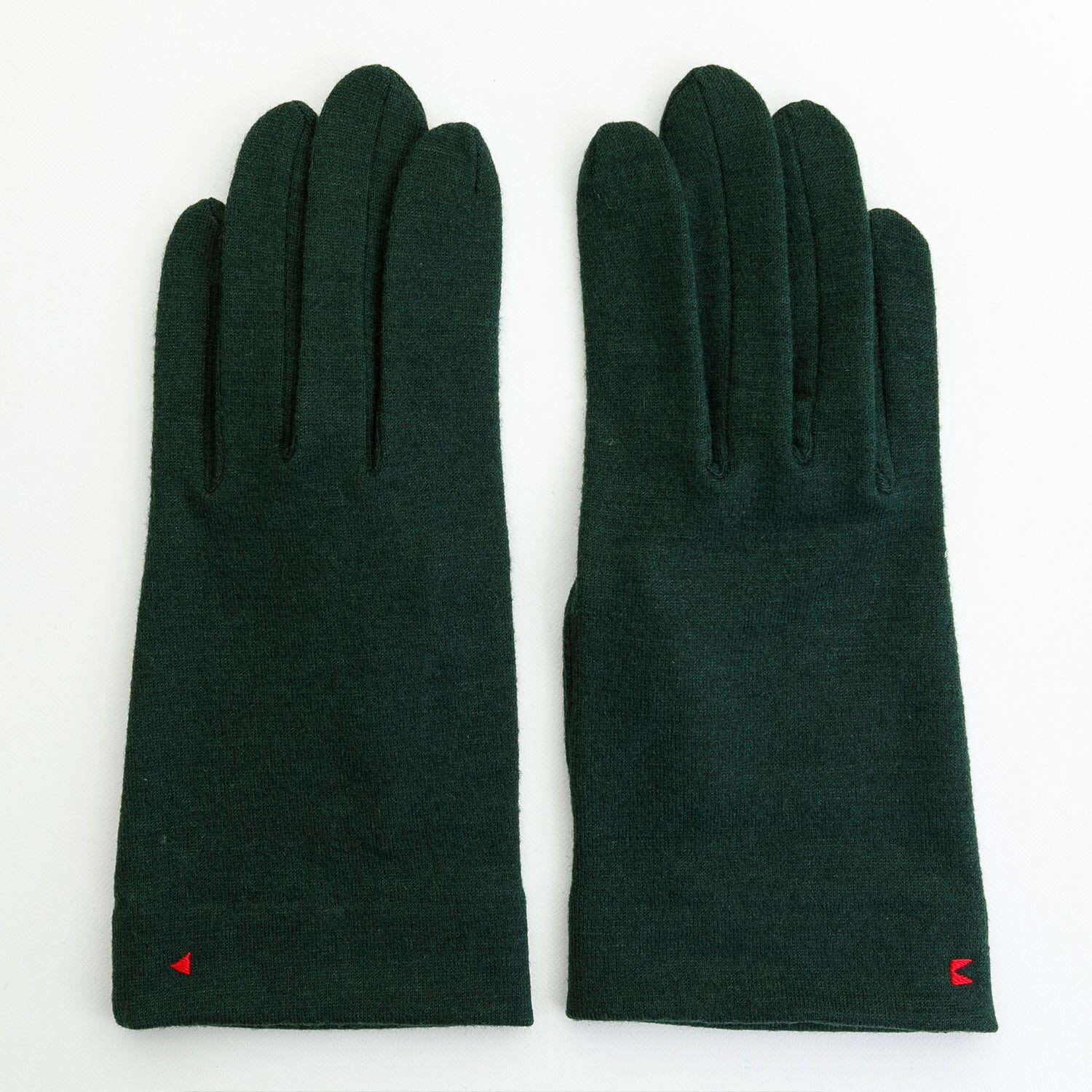 メンズ手袋】1118 フォレストグリーン／スマホタッチポイント／ウール