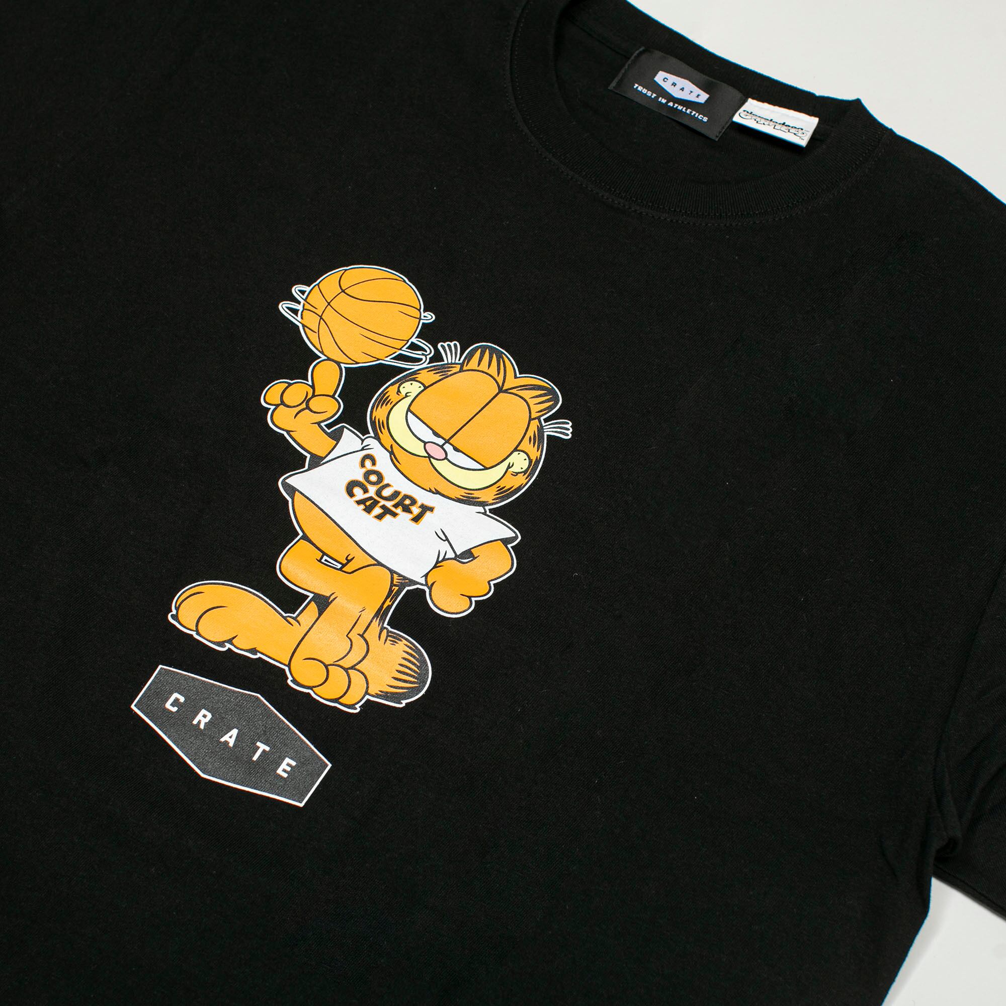 GARFIELD×CRATE COLLABORATION T-SHIRTS #1 BLACK | CRATE ATHLETICS