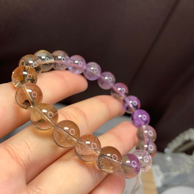 no3アメジスト・アメトリン・シトリン★グラデーションブレスレット