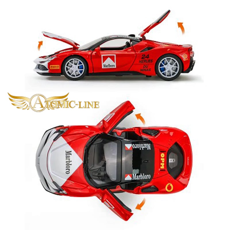 フェラーリ SF90 Marlboro ミニカー 1/32 ライト点灯 エンジンサウンド