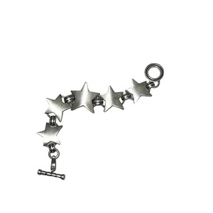 JUSTIN DAVIS heavy gauge silver bracelet " star "