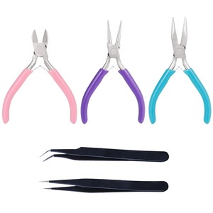 【人気】手芸ペンチ 5点セット ハンドメイド アクセサリー工具セット DIY手作り 道具 多機能 防水 精密作業 曲げ加工 耐久性 手芸用品 ペンチ アクセサリー作り ネックレス ブレスレット