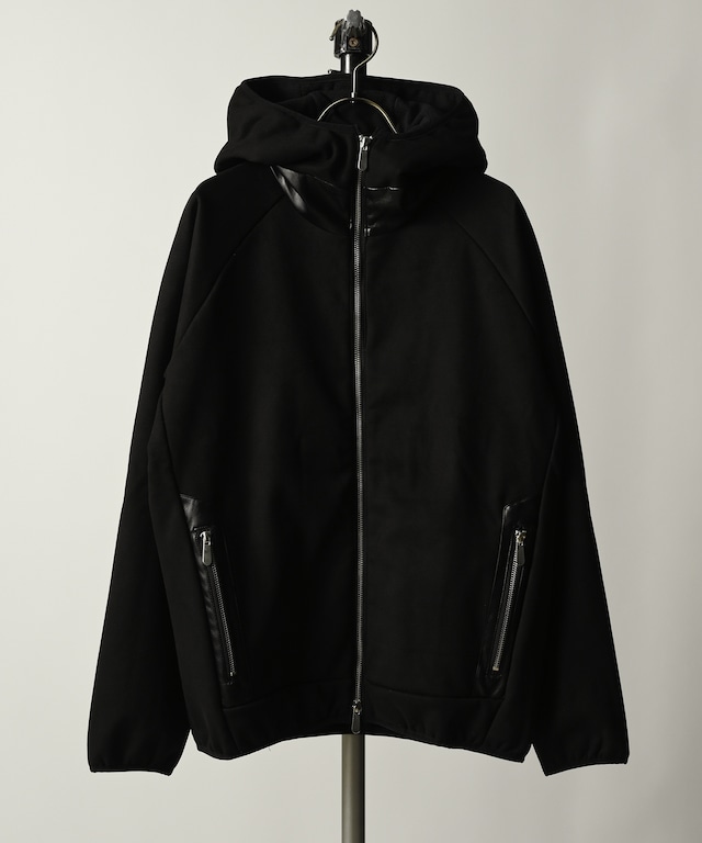 MMMM Backside fleece suede ZIP hoodie (GRY) 24040M22