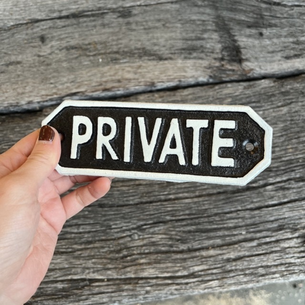 ブラックサインプレート PRIVATE