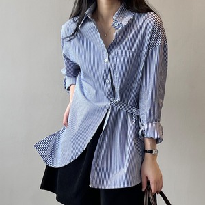 バックスリットミドルストライプシャツ SH1960